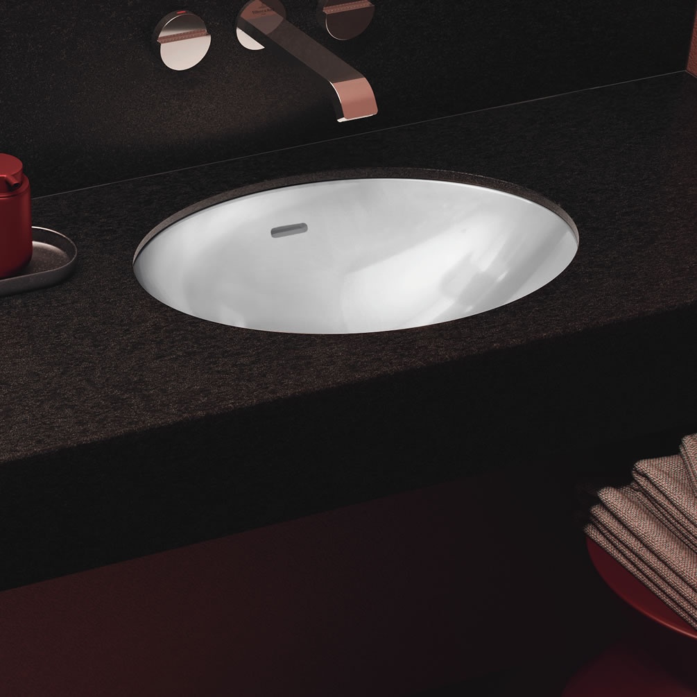 Lifestyle image of Villeroy & Boch Loop & Friends 560mm White Alpin Inset Basin